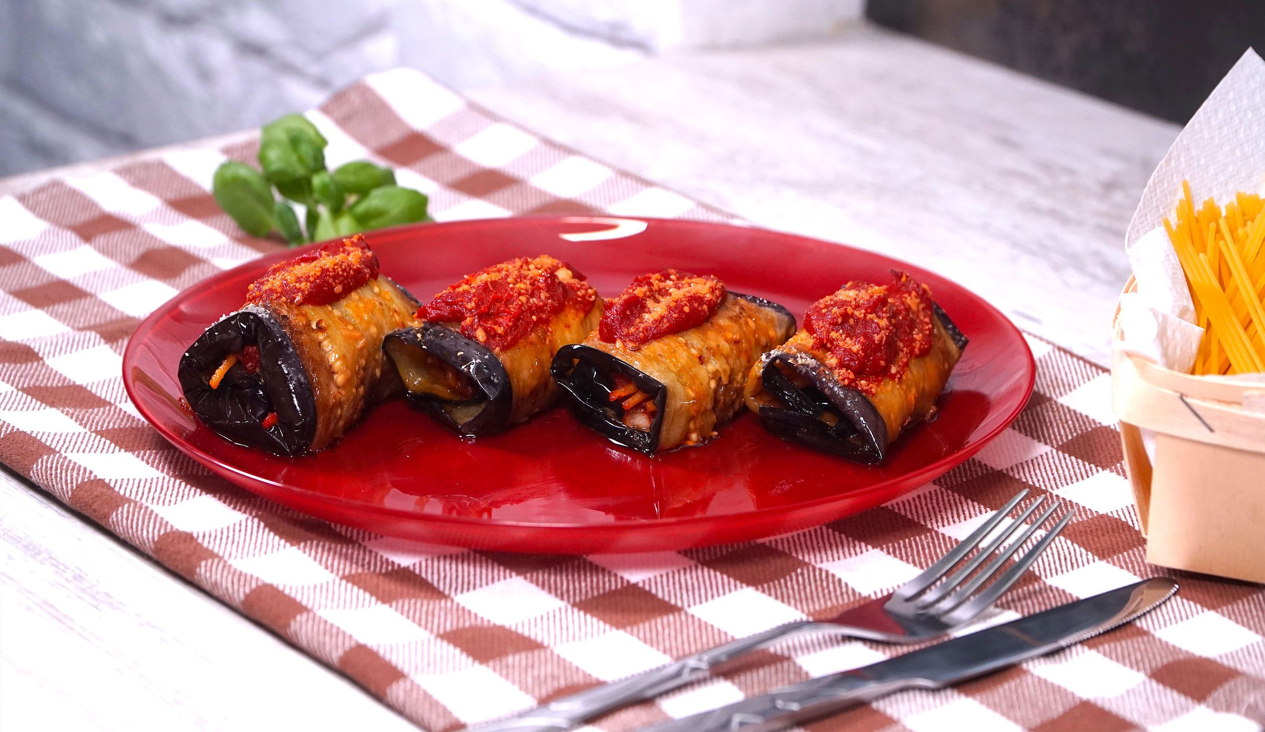involtini di melanzane e pasta