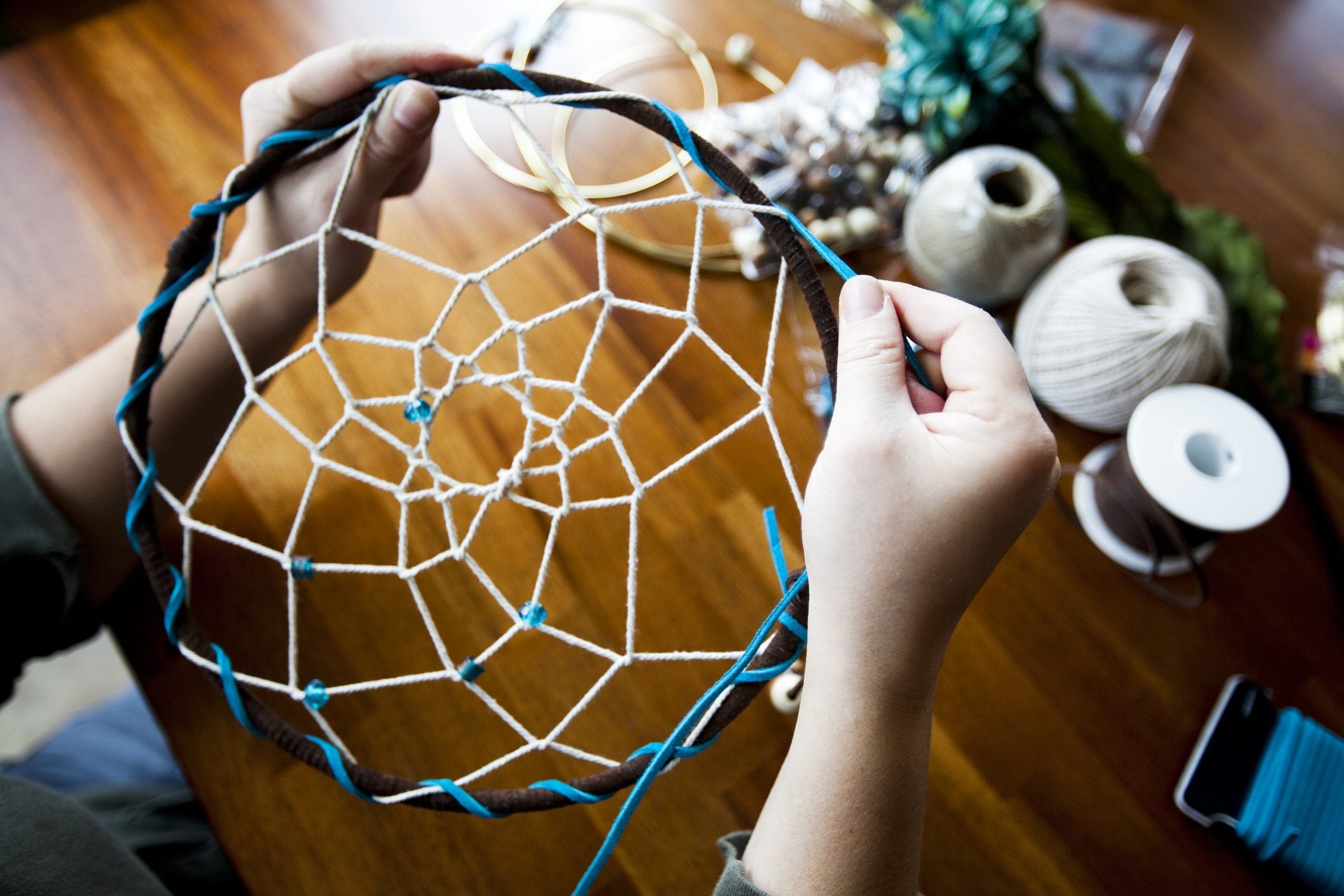 Auptiz Acchiappasogni In Piume E Perline Fatto A Mano, Nero, Per Camera Da Letto, Decorazione Murale O Regalo Romantico - 11