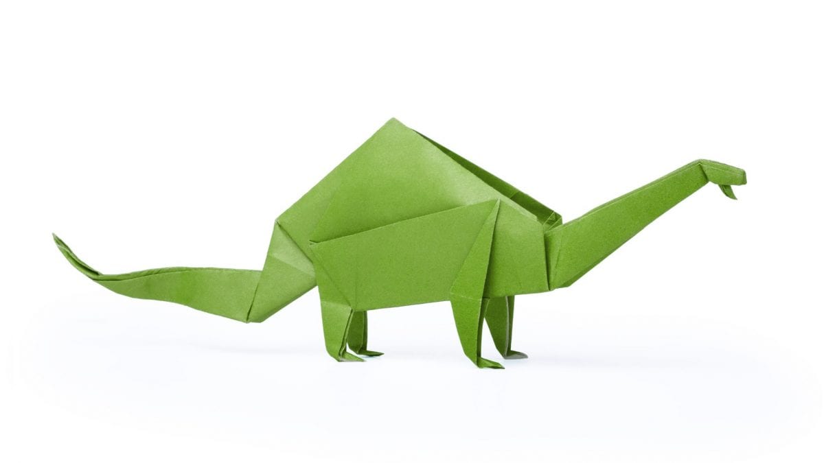 dinosauro origami