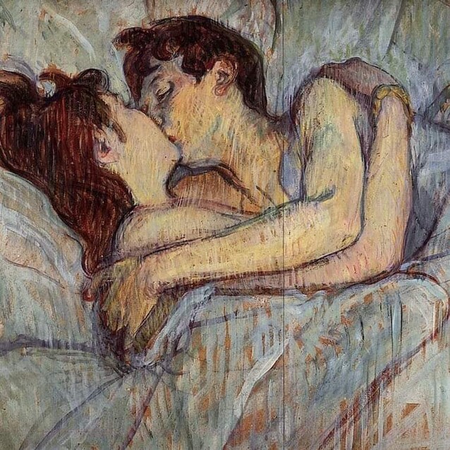 il bacio a letto toulouse lautrec
