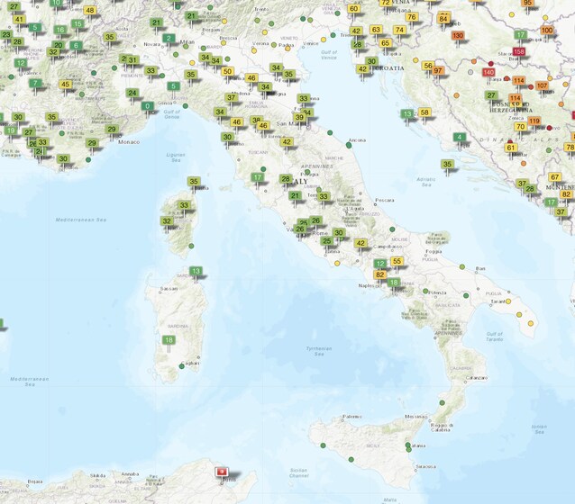 Indice della qualità dell'aria WAQI: 6 marzo 2024