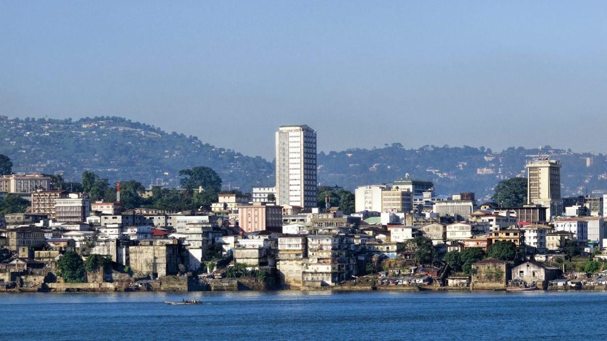 Skyline di Freetown, Sierra Leone