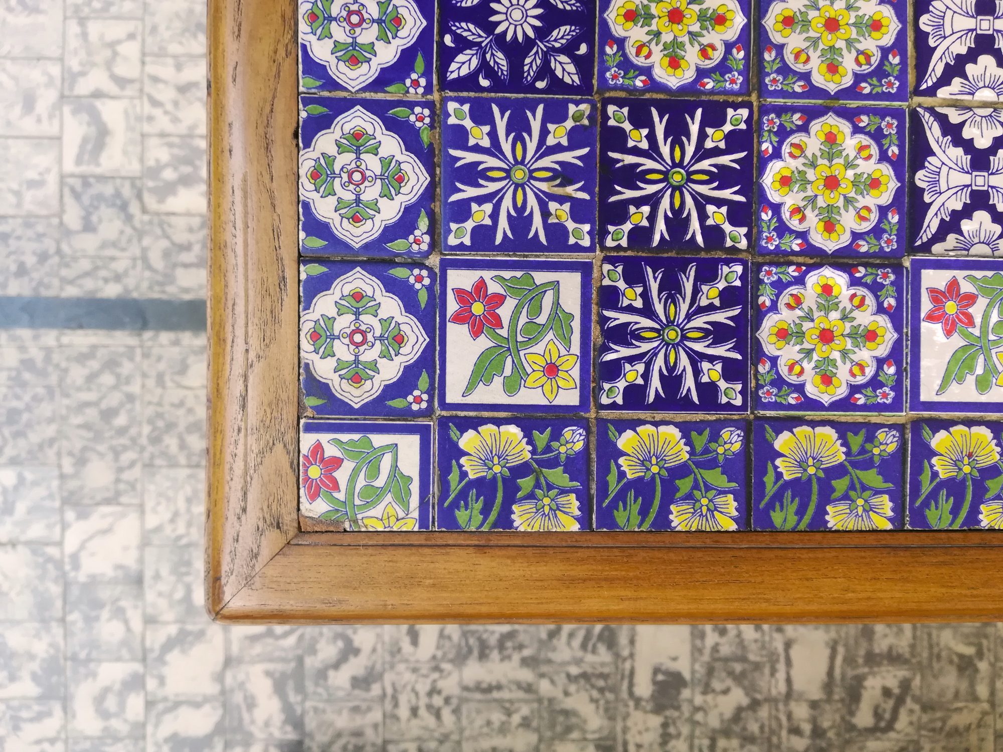 VIDAXL - Tavolini Con Mosaico 3 Pz Blu E Bianco In Ceramica - ePRICE