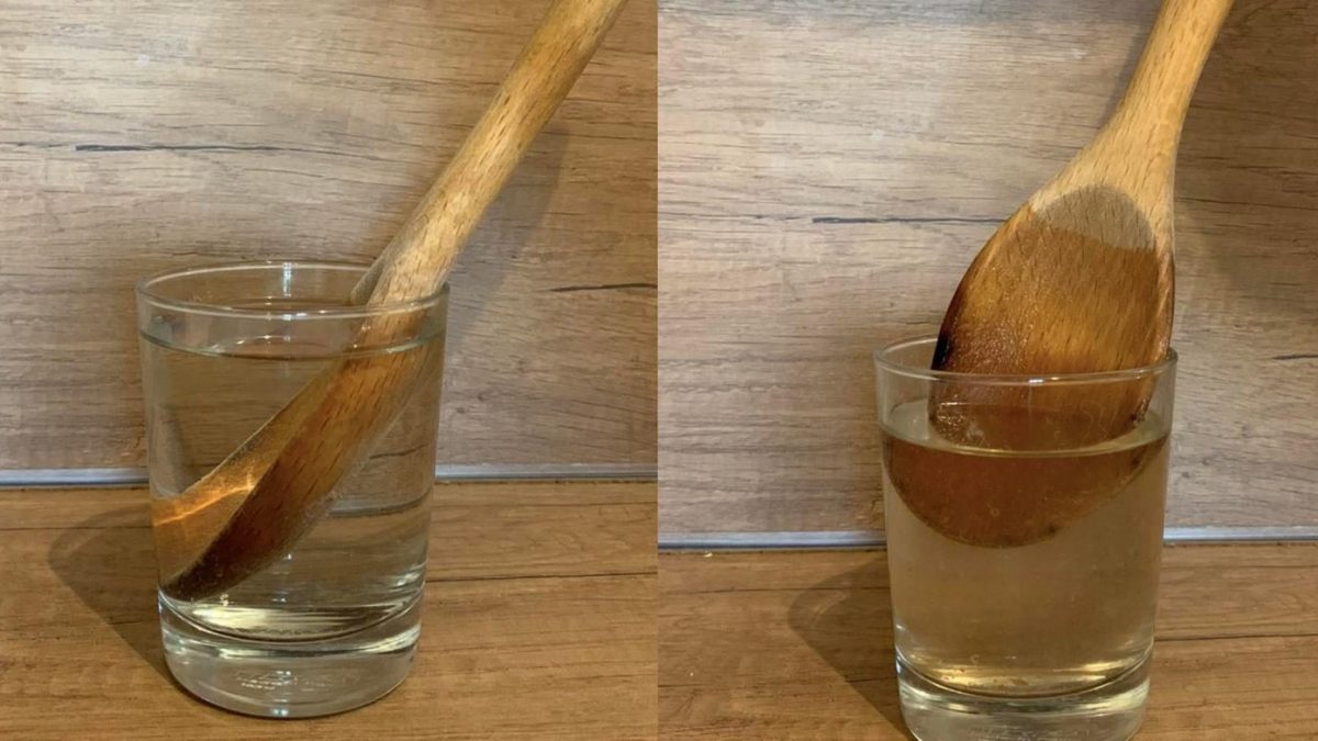 test per pulire mestoli in legno
