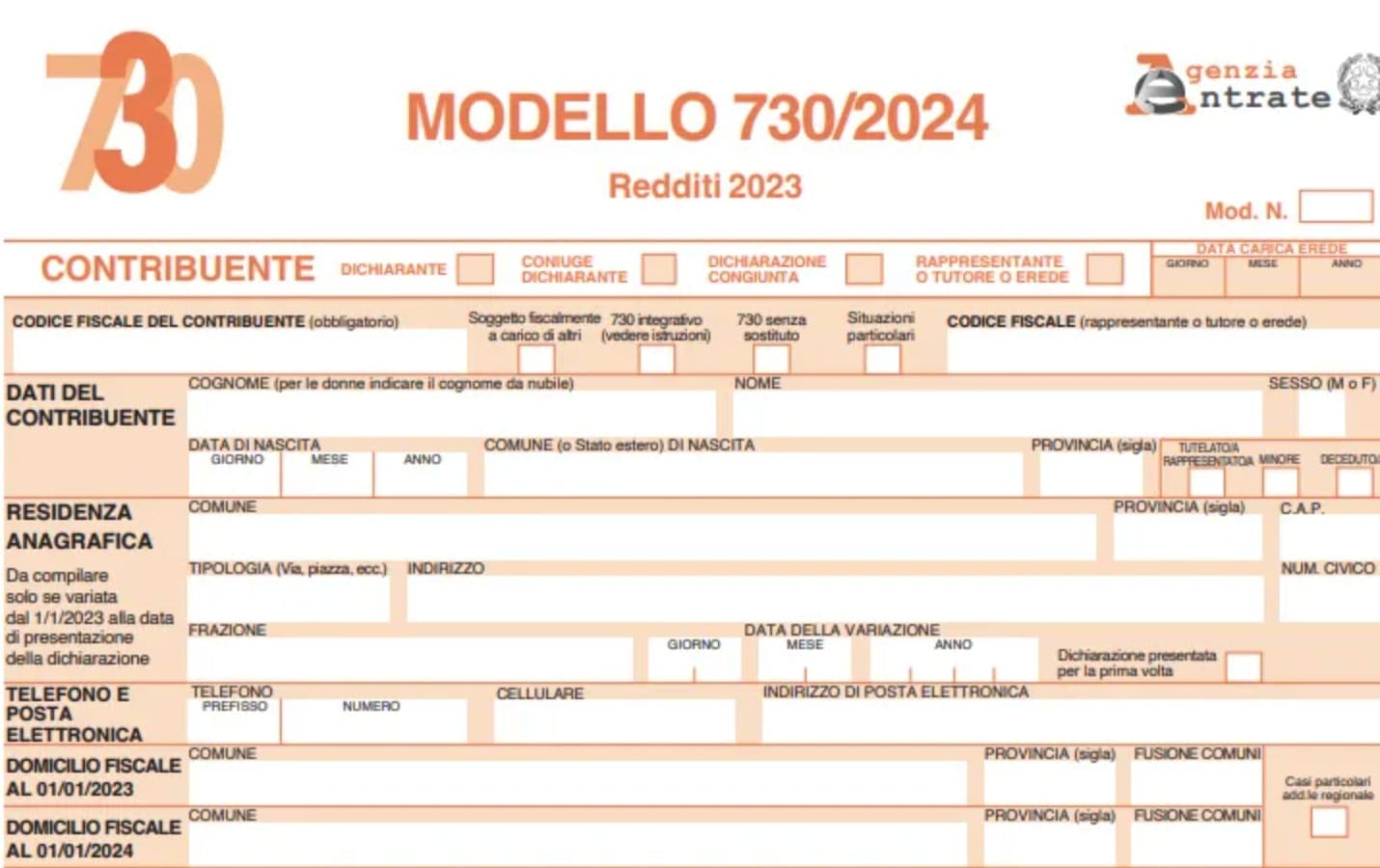 dichiarazione dei redditi è il 730